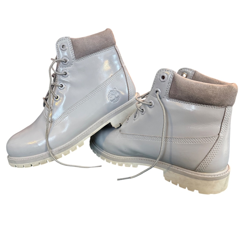 Timberland Youth Premium 6-Inch Boots Grey Shine US 5.5